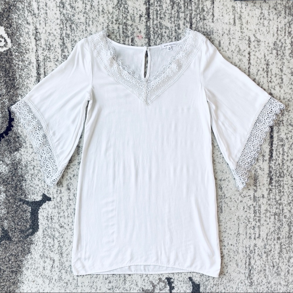 3 for $20 Beach cover up dress crochet hem v-neck